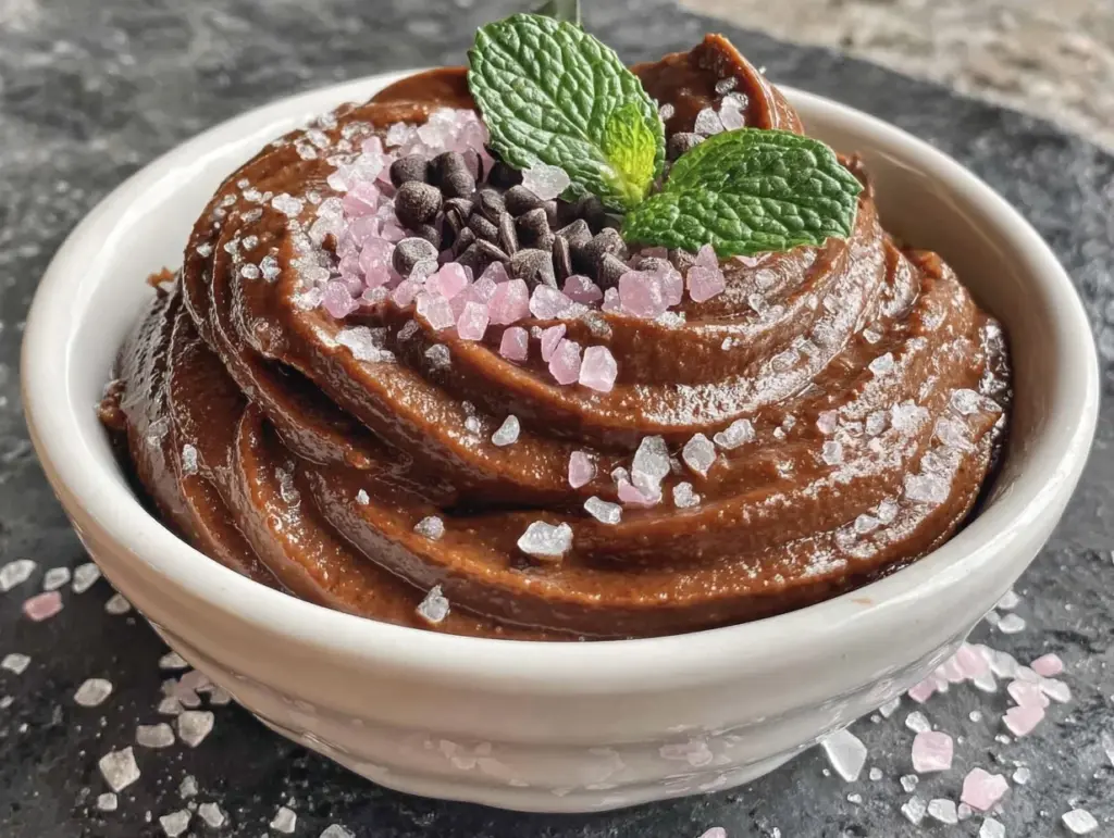 vegan chocolate avocado mousse - featured image