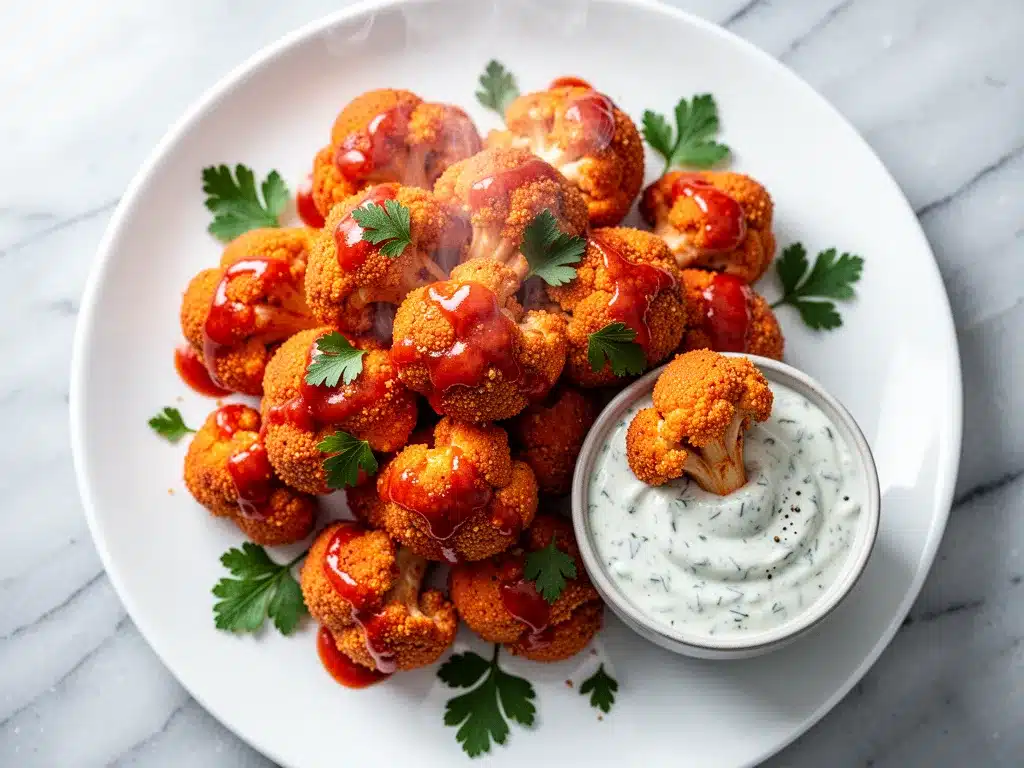 Vegan Crispy Buffalo Cauliflower Bites: 5-Step Recipe 4 vegan crispy buffalo cauliflower bites preparation steps