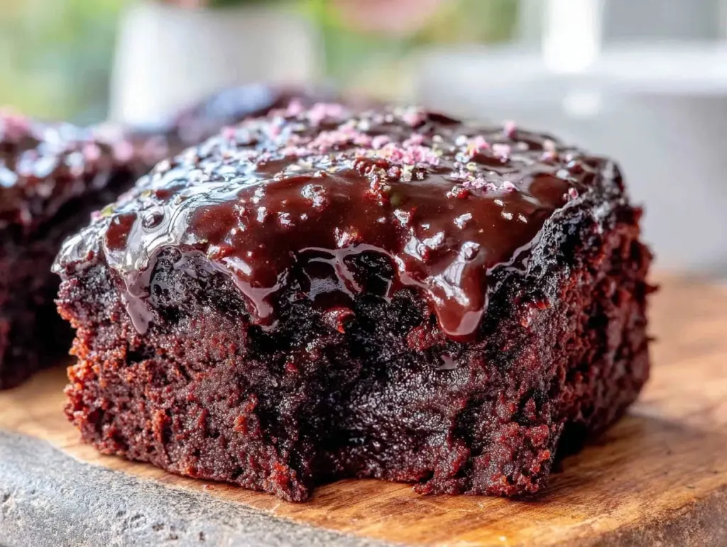 vegan double chocolate avocado brownies - featured image