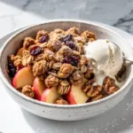 vegan fall apple crisp - featured image