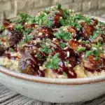 vegan one-pot mushroom stroganoff - featured image