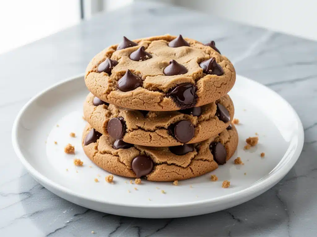vegan peanut butter chocolate chip cookies - featured image