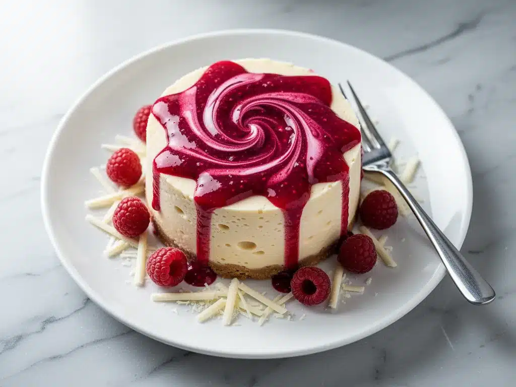 Ultra-Creamy White Chocolate Raspberry Cheesecake (Better Than Takeout) 4 white chocolate raspberry cheesecake preparation steps